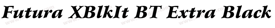 Futura XBlkIt BT Extra Black Italic字体转换